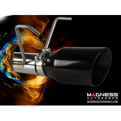 FIAT 500 Turbo Performance Axle Back Exhaust System by MADNESS - Black Finish Tip